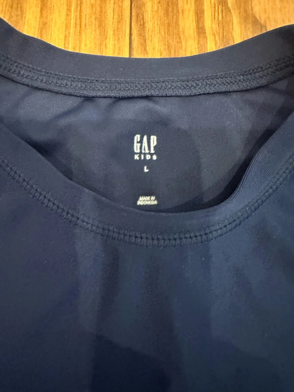 GAP Navy & White Striped Swim Hybrids with Orange Drawstring